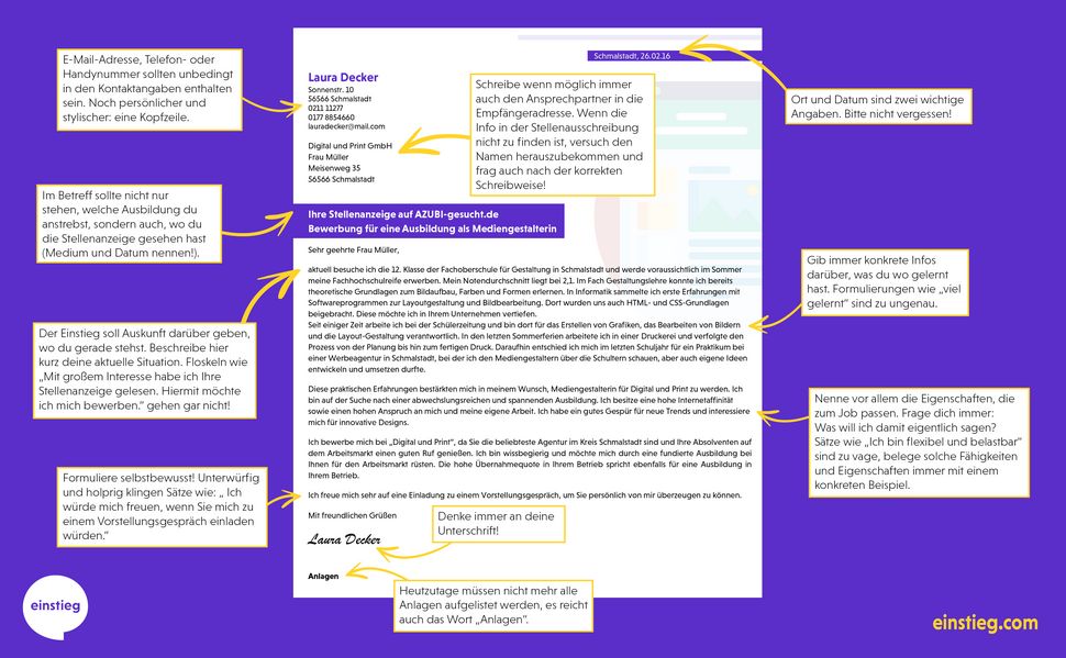 Bewerbungsschreiben Anschreiben