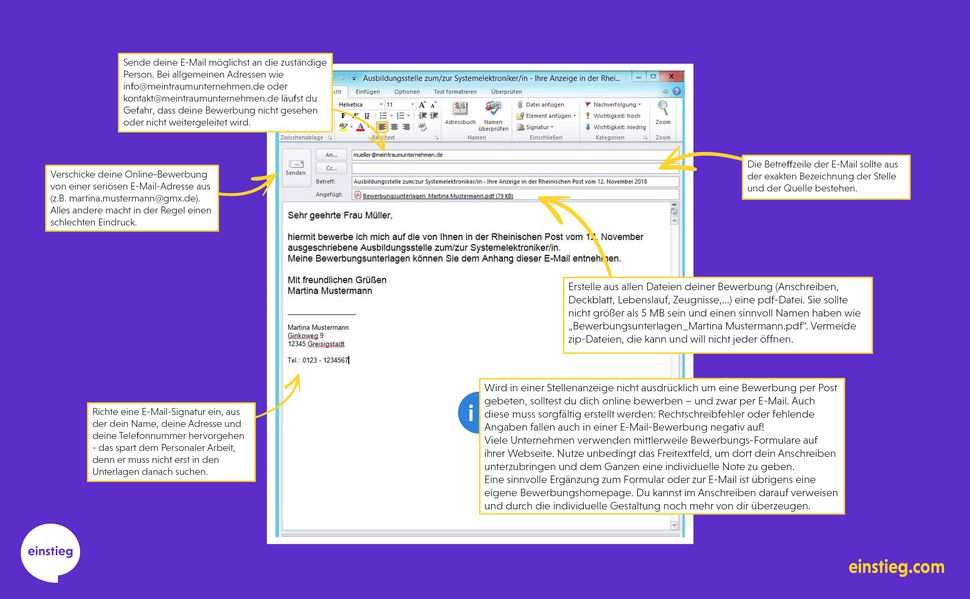 E-Mail-Bewerbung Online-Bewerbung