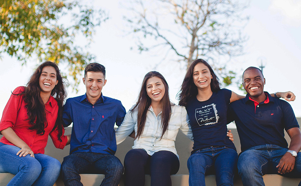 Eine Gruppe internationaler Studierender.